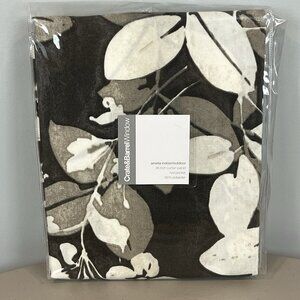 Crate & Barrel 1 Amelia Brown Curtain Panel Indoor Outdoor New 48" W x 96"L